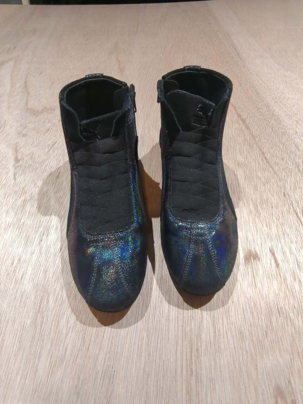 Puma Eskiva Mid Deep Summer Black Iridescent Ankle Zip Sneakers
